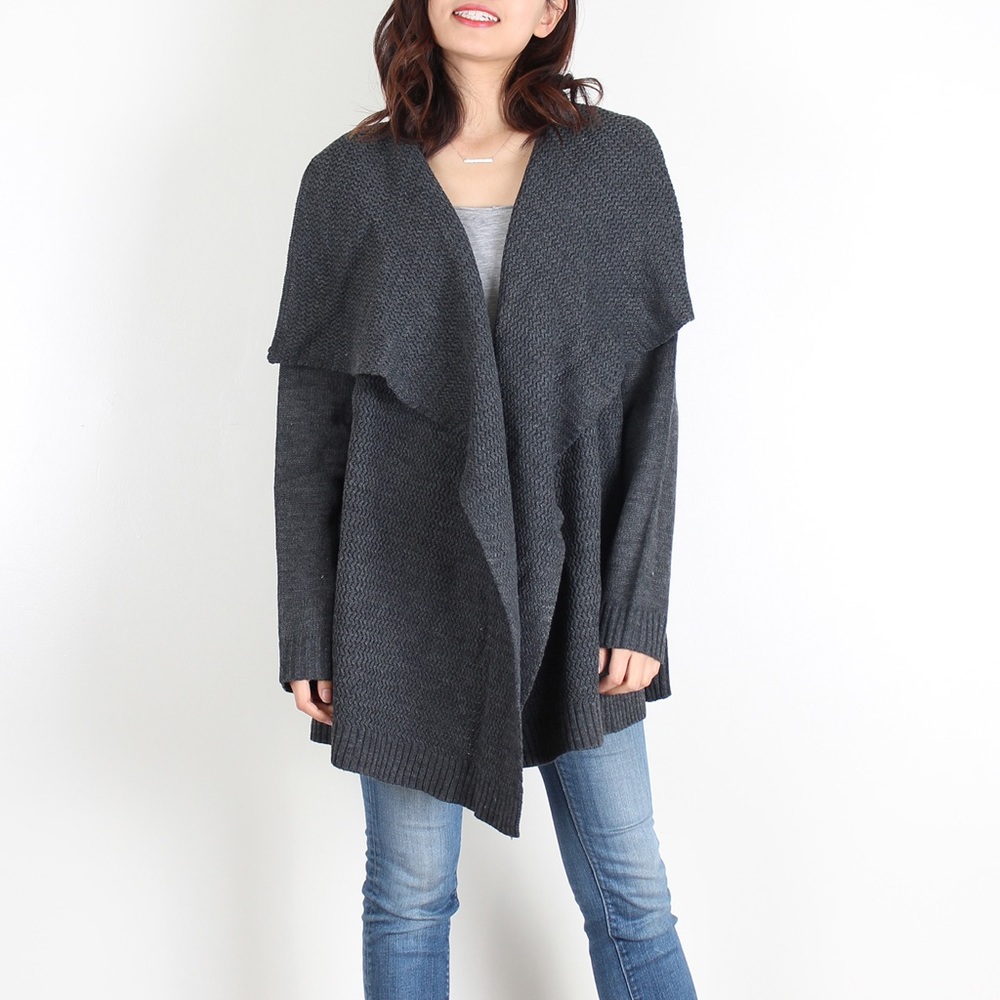 NWT, Grey Cascade Front Open Cardigan